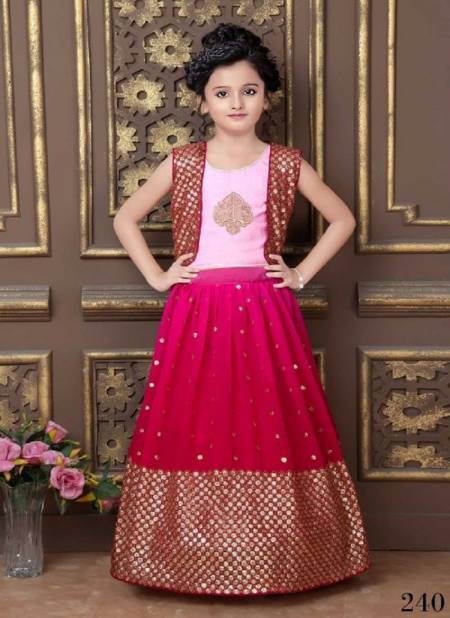 Pink Colour Aaradhna 33 Exclusive Wedding Wear Kids Lehenga Collection 240